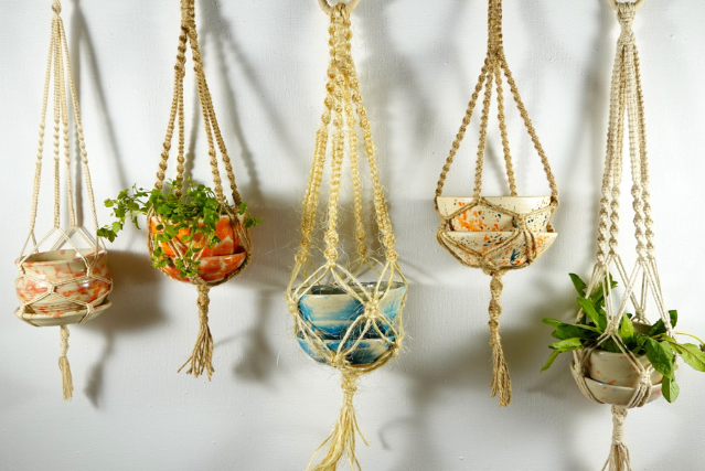 Macramé květináč